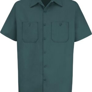 Red Kap Men's Short Sleeve Wrinkle-Resistant Cotton Work Shirt