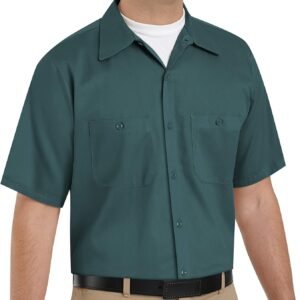 Red Kap Men's Short Sleeve Wrinkle-Resistant Cotton Work Shirt