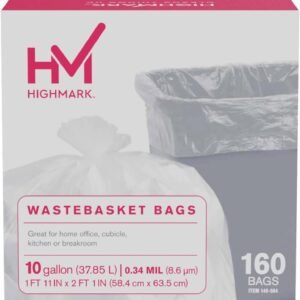 Highmark Trash Bags, 10 Gallons, Box Of 160, DP00504